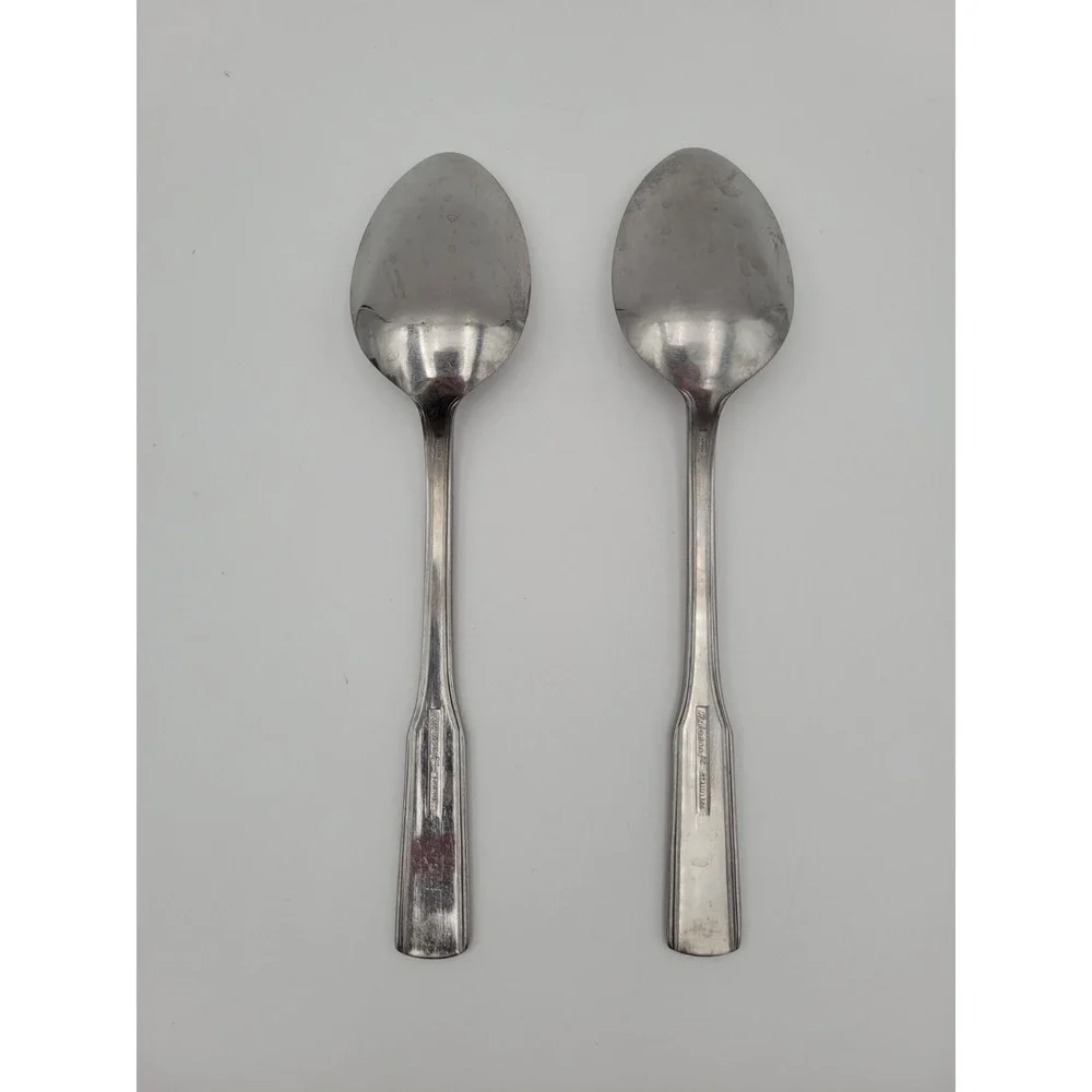 Set Of 2 Vintage Reed Barton Rebacraft Hostess Colonial Hall Serving Spoons‎